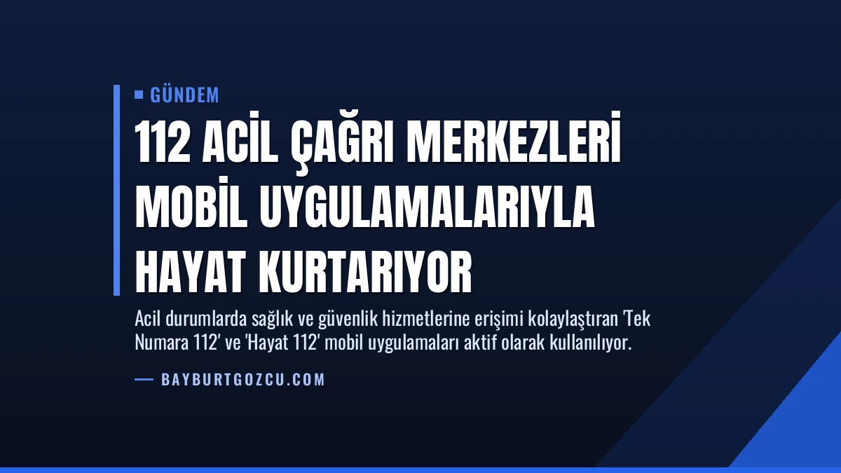 112 Acil Çağrı Merkezleri Mobil Uygulamalarıyla Hayat Kurtarıyor