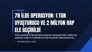 78 İlde Operasyon: 1 Ton Uyuşturucu ve 2 Milyon Hap Ele Geçirildi