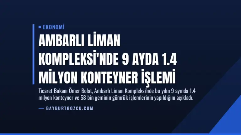 Ambarlı Liman Kompleksi'nde 9 Ayda 1.4 Milyon Konteyner İşlemi