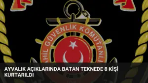 Ayvalık Açıklarında Batan Teknede 8 Kişi Kurtarıldı