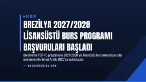 Brezilya 2027/2028 Lisansüstü Burs Programı Başvuruları Başladı