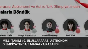 Milli Takım 19. Uluslararası Astronomi Olimpiyatı’nda 5 Madalya Kazandı