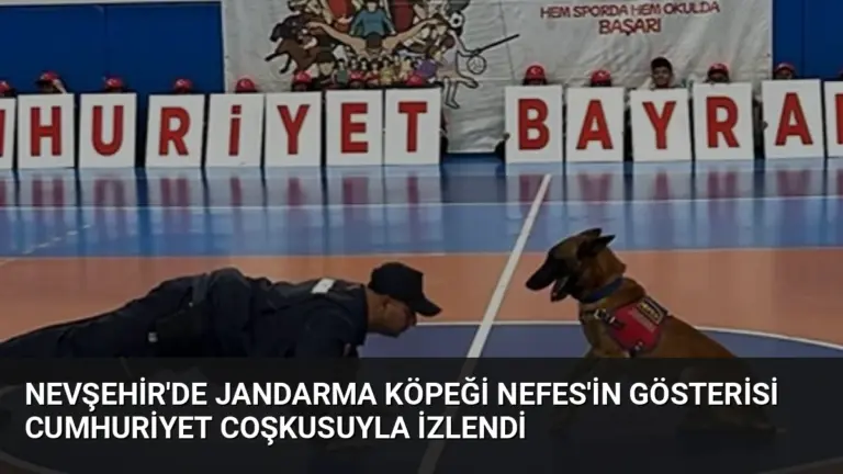 Nevşehir'de Jandarma Köpeği Nefes'in Gösterisi Cumhuriyet Coşkusuyla İzlendi