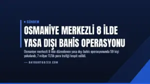 Osmaniye Merkezli 8 İlde Yasa Dışı Bahis Operasyonu