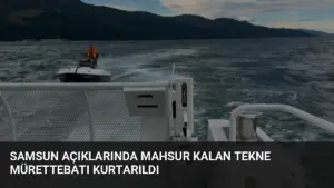 Samsun Açıklarında Mahsur Kalan Tekne Mürettebatı Kurtarıldı