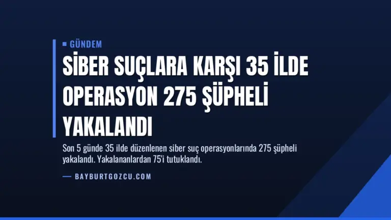 Siber Suçlara Karşı 35 İlde Operasyon 275 Şüpheli Yakalandı