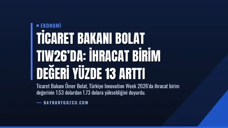 Ticaret Bakanı Bolat TIW26’da: İhracat Birim Değeri Yüzde 13 Arttı
