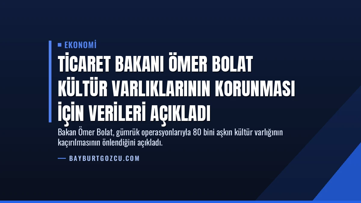Ticaret Bakanı Ömer Bolat Kültür Varlıklarının Korunması İçin Verileri Açıkladı