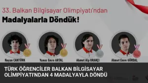 Türk Öğrenciler Balkan Bilgisayar Olimpiyatı’ndan 4 Madalyayla Döndü