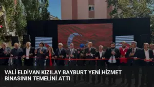 Vali Eldivan Kızılay Bayburt Yeni Hizmet Binasının Temelini Attı